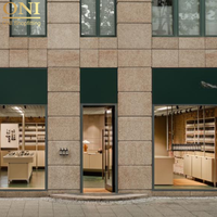 ONI Shopfitting Beauty Parfumerie Design d'intérieur Armoires murales pour la parfumerie Comptoir métallique avec placage de verre