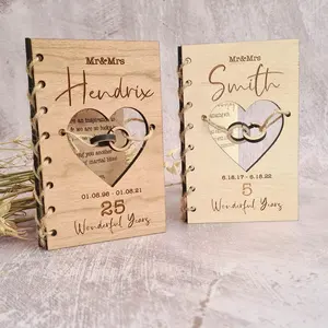 아내와 여자 친구를위한 나무 선물-새겨진 단어가있는 나무 사랑 기념일 카드 사랑하는 사람들을위한 의미있는 선물