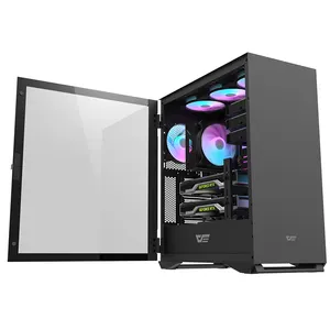 Darkflash Itx Cpu Cabinet Mát Atx Full Tower Máy Tính Để Bàn Với Lcd Acrylic Rugged Pc Làm Mát Chơi Game Máy Tính Case