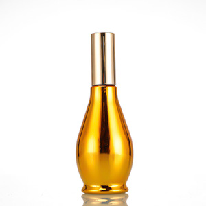 Botella <span class=keywords><strong>de</strong></span> Vidrio <span class=keywords><strong>de</strong></span> Lujo con Recubrimiento Electrolítico Dorado <span class=keywords><strong>de</strong></span> 5ml 10ml 15ml 20ml 30ml 50ml 100ml para Cosméticos, Aceites Esenciales y Perfumes con Tapa - Product Image 5