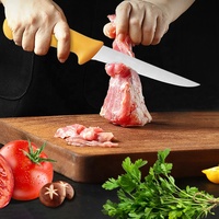 Ensemble de couteaux de cuisine en acier inoxydable pour maison de boucher, ensemble de 8 pièces avec manche en PP et étui à couteaux