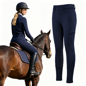 Stretchable Fabric Womens Equestrian Breeches Silicone Full Seat Horse Riding Pants With Extra-deep Pockets Professional Custom
