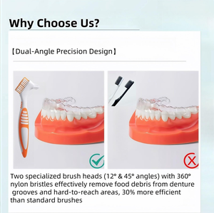 Cepillo de Limpieza para Dentaduras Postizas, Cuatro Colores, Pequeño, Producto Dental Económico de Fábrica - Product Image 2