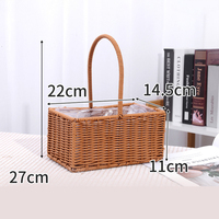 Panier à fleurs en plastique fait main pour la décoration de la maison et des mariages