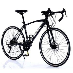 Vélo de course sur route 700C, 21 vitesses, freins à disque, cadre rigide (sans amortisseur arrière), fourche en acier, jantes en alliage d'aluminium, ordinaire - Product Image 3