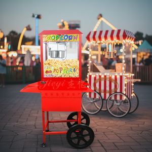 High Quality & Battery-Powered Commercial Stainless Steel <b>Popcorn</b> Vending <b>Machine</b> with Cart - Product Image 5