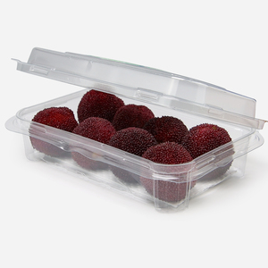 Toptan kapaklı plastik kutu ambalaj tek kullanımlık PET domates kiraz yabanmersini Punnet meyve plastik saklama kutusu delik ile - Product Image 4