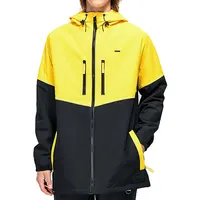 Gelb schnee jacke für winter outdoor kontrast farbe männer ski jacke individuelles logo
