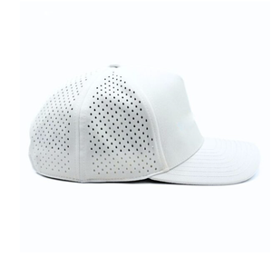 Gorra de béisbol de lujo de 5 paneles con logotipo de goma personalizado bordado impermeable corte láser perforado deportes camionero Golf Sombrero estilo deportivo - Product Image 4