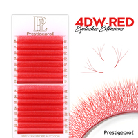 Fournitures de cils en faux vison en gros, couleurs violet, rouge, rose, bleu, vert, marron, 4DW Clover W Shaped, extensions de cils Clover, De Cilios
