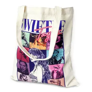 Popular Hot Sale Taylor Canvas Bag The Eras Tour Concert Gift Bag Personalized Printed Handbag