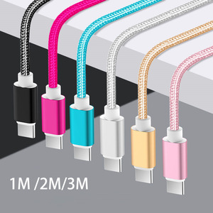 Pour câble de données Ipone type-c câble de charge en nylon micro charge rapide Apple Android 1M 2M 3M câble de données tressé - Product Image 1