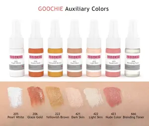 Goochie-pigmento líquido de maquillaje permanente, cosmético, Microblading, cejas, tatuaje, tinta