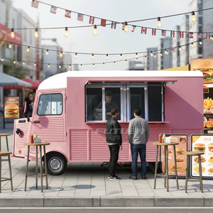 Camioneta Eléctrica Vintage para Helados, Remolque de Comida Móvil Retro de Acero Inoxidable Resistente a la Oxidación, Camión de Comida en Venta - Product Image 1