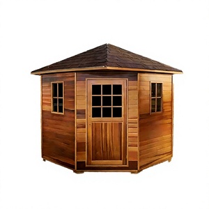 New Modern Low EMF Far Infrared <b>Sauna</b> 1 Person Solid Hemlock Wood Electric Carbon Heater Computer Control Panel <b>Home</b> Spa Room - Product Image 2