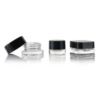 Bocaux en verre ronds personnalisés, résistants aux enfants, pour herbes, 5 ml, 7 ml, 9 ml, emballage de concentrés en verre avec couvercles en plastique