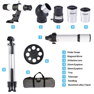 تلسكوب فلكي احترافي بفتحة 70 ملم، مناظير بطول بؤري 500 ملم، مصنوع من سبائك الألومنيوم مع موشور 45 درجة قابل للتعديل - Product Image 5