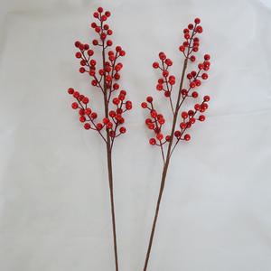 Rama de bayas artificiales de Navidad Tallo de bayas rojas artificiales para Decoración - Product Image 5