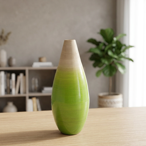 Jarrón de Bambú Hilado de Alta Calidad para Decoración del Hogar, Diseño Rústico Personalizado, Ecológico, Hecho a Mano, para Sala de Estar - Product Image 3