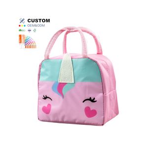 Bolsa Térmica Infantil al por Mayor para Alimentos Fríos o Calientes, con Estampado de Dibujos Animados, Bolsa de Aluminio Promocional con Logotipo - Product Image 1