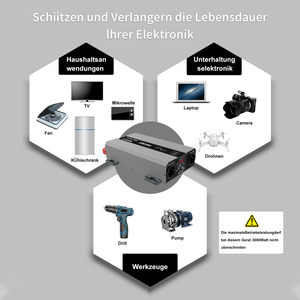 Biến tần DATOUBOSS SAK 2000w sóng sin thuần túy 12v 110V 220v DC sang AC, biến tần năng lượng ngoài lưới điện, có sẵn tại kho Los Angeles, Mỹ - Product Image 6