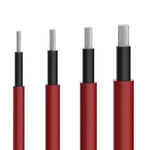 Tinned copper photovoltaic cable PV1-F single core solar photovoltaic line DC/AC wire red black cable