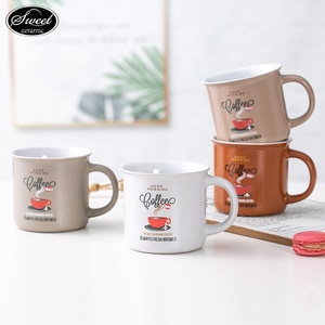 SWT Nordic, venta al por mayor, taza reutilizable con logotipo personalizado, Taza de cerámica de 14oz para caravana, taza de café de cerámica en blanco esmaltada, regalo - Product Image 4