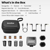 Godox Magic XT1 micrófono Lavalier inalámbrico radio micrófono equipo de grabación en vivo teléfono celular reducción de ruido
