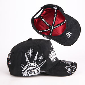 OEM özel 5 Panel kavisli ağız adam için nakış logosu ile % beyzbol şapkası yapılandırılmış - Product Image 1