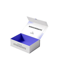 Boîtes rigides à couvercle magnétique personnalisées en carton blanc, forme rectangulaire, pour souvenirs et coffrets cadeaux