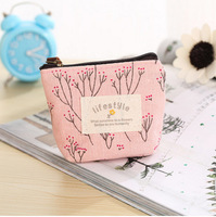 Dompet koin wanita dan anak-anak, dompet kecil mode lucu pola permen kanvas dengan penutup ritsleting dompet perubahan portabel