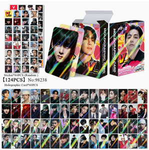 124 piezas/caja Tarjetas LOMO de merchandising BT con foto láser de Bangtan Boys ARIRANG JungKook V <span class=keywords><strong>JIMIN</strong></span> SUGA RM J-HOPE JK - Product Image 5