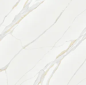 Kitchen Countertop Quartz Stone Slab New Calacatta White And Gold New Quartz Stone