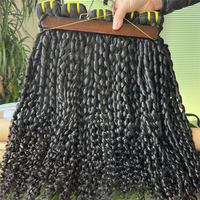 Vente en gros Extensions cheveux humains bouclés Pixie doublement étirés rebondissants Paquets de cheveux vierges alignés sur les cuticules indiennes Pixie