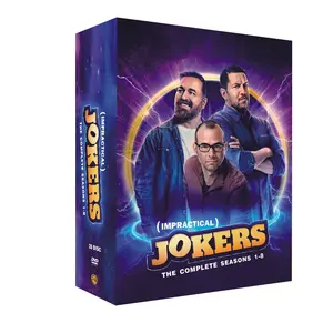 Frete grátis Comprar NOVO fabricante china DVD BOXED SETS MOVIES TV show Film Disk Duplication Impratical Jokers Season1-8 28dvd