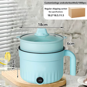 Cuisinière électrique rapide en gros 2 en 1 avec cuve antiadhésive, petite cuisinière à <span class=keywords><strong>riz</strong></span> pour la maison et le dortoir avec couvercle en verre trempé - Product Image 3