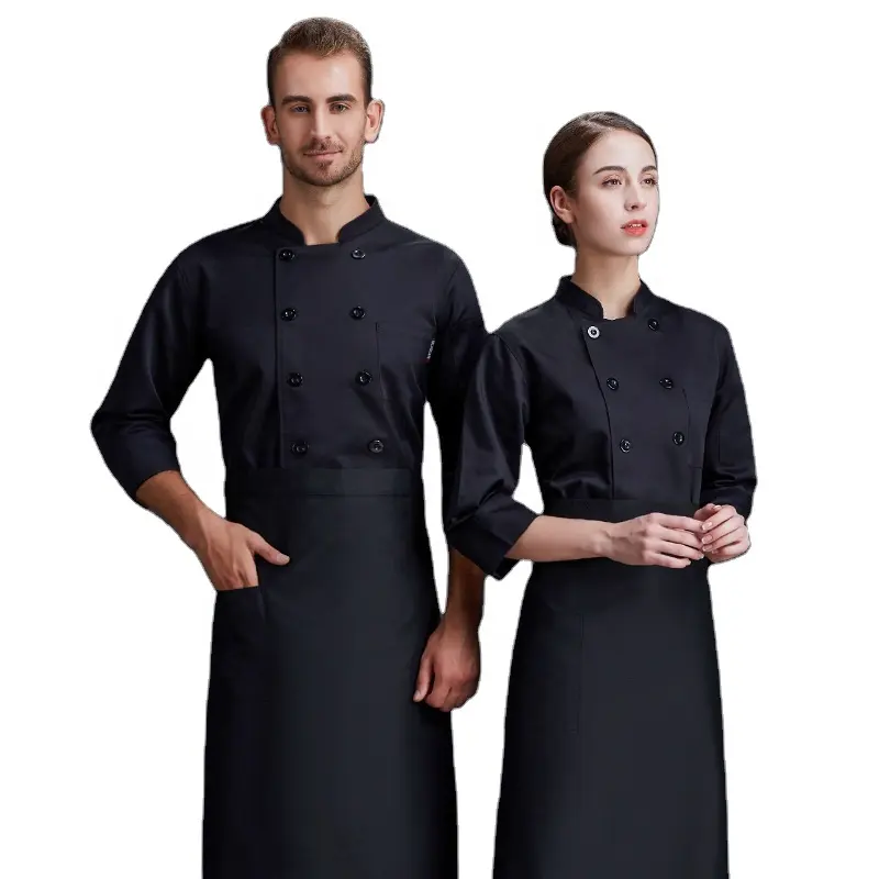 High Quality Long Sleeves Chef Uniform Executive Chef Jackets Short Chef Pants work clothes Restaurant Uniform Logo Shirt