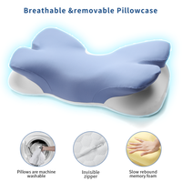 Oreiller cervical en mousse à mémoire de forme CertiPUR-US OEKO-TEX, soutien orthopédique pour le cou, oreiller ergonomique pour le lit, pour soulager la douleur