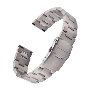 ג 'ילונג מוצק שעון נירוסטה צמיד אורך מתכוונן תחליפי שעון אנדיז' ובאבל מוצק - Product Image 1