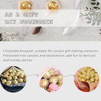Modern 100 buah akrilik bening bentuk bola rak Tampilan DIY coklat permen kemasan pemegang untuk buket bunga coklat penutup