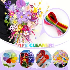 Pipe <b>Cleaners</b> 24 Inch Long Fuzzy Chenille Stems Educational Craft Supplies Kid <b>Toys</b> DIY Art Decorations Christmas NOVISON - Product Image 5