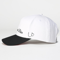 Gorra de Béisbol de 5 Paneles de Gamuza, Material de Algodón, Bordado 3D de Alta Calidad, Parche Personalizado de Dos Colores con Logotipo