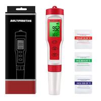 Stylo testeur de qualité de l'eau 4 en 1 TDS/PH/EC/TEMP Détecteur de qualité de l'eau pour l'aquaculture