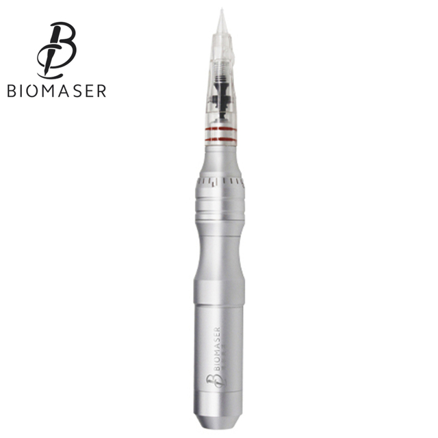 Biomaser Permanent Makeup Micropigmentation Machine Tattoo Gun Eyebrow CE Certified Aluminum Black and Silver