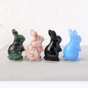 Vente en gros de lapins en cristal naturel divers matériaux artisanat en cristal fait à la main pour la décoration intérieure cadeau - Product Image 4