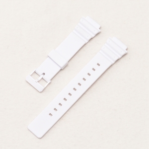 Lionorm 18mm Bracelet de montre en caoutchouc de résine noir/blanc pour <span class=keywords><strong>Casio</strong></span> MRW-200H Bracelet de montre de plongée de remplacement étanche - Product Image 4