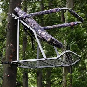Çin fabrika açık teleskopik Camo Metal ağaç koltuk tırmanma adımları geyik avcılık kör standı merdiven ağacı standı avcılık için