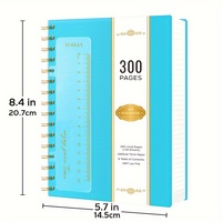 Carnet A5 personnalisé avec reliure spirale et couture filaire, journal personnel 300 pages, règle, papier 100 g/m² avec transfert de couleur