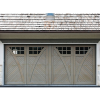 Puerta de Garaje con Aspecto de Madera Resistente a la Intemperie, Tamaño Personalizado, Estilo Americano Rústico para Villa
