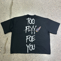 T-shirt surdimensionné Y2K imprimé numérique à l'avant T-shirt personnalisé imprimé réfléchissant 100% coton Boxy T-shirts pour hommes
